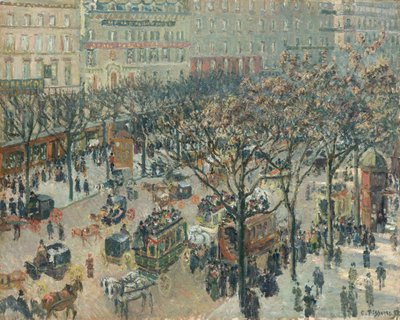 Boulevard des Italiens, matin, lumière du soleil - Camille Pissarro