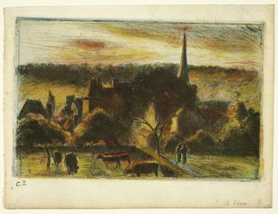 Église et Ferme à Éragny - Camille Pissarro