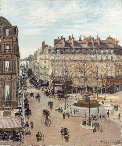 La rue Saint-Honoré - Camille Pissarro