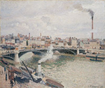 Matin, Un jour couvert, Rouen, 1896. - Camille Jacob Pissarro