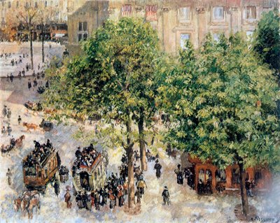 Place du Théâtre-Français, printemps - Camille Jacob Pissarro