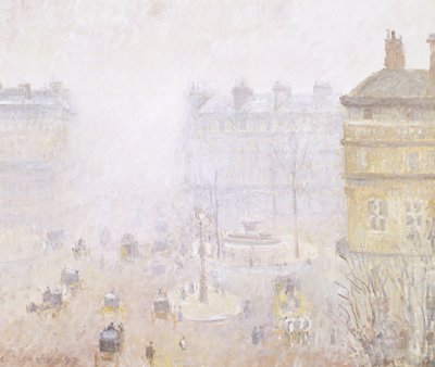 Place du Théâtre Français : Effet de brouillard - Camille Jacob Pissarro