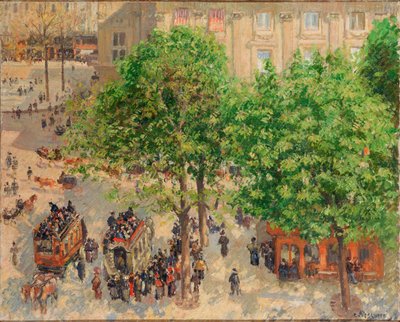 Place du Théâtre-Français, printemps - Camille Pissarro