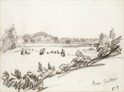 Étude des jardins de Kew, vers les années 1890 - Camille Pissarro