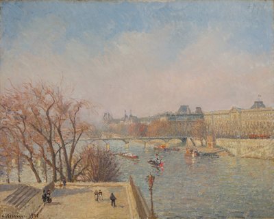 Le Louvre, matin, lumière du soleil - Camille Pissarro