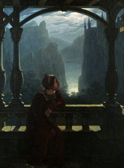 Château de chevaliers au clair de lune, 1817 - Carl Friedrich Hampe
