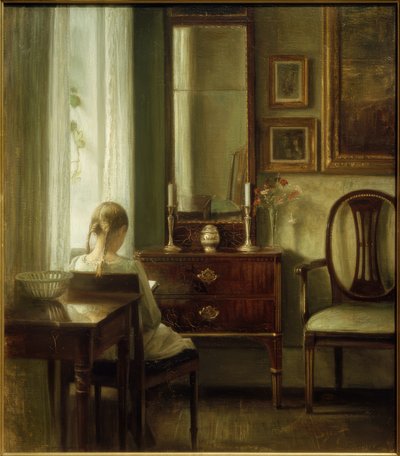 Jeune femme lisant - Carl Holsoe