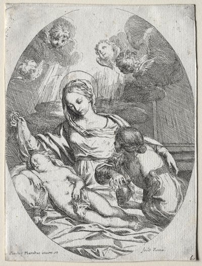 Madone et Enfant avec la Madeleine - Carlo Maratta or Maratti