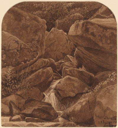 Rochers et cascade - Casimir Clayton Griswold