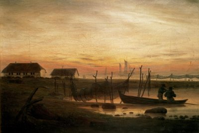 Paysage côtier au crépuscule - Caspar David Friedrich