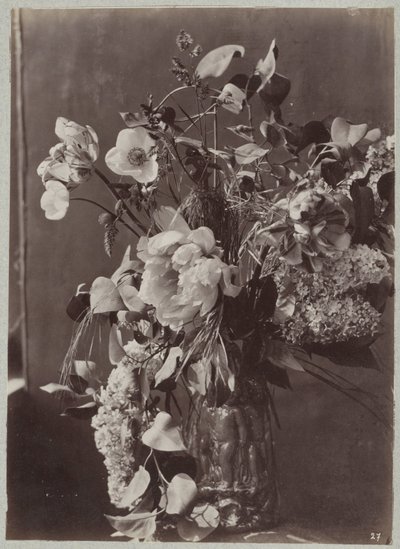 Étude de fleurs avec vase orné - Charles Aubry (manner of)