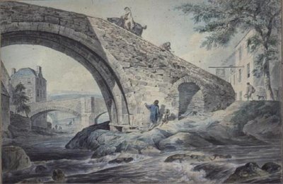 Vue des ponts à Hawick - Charles Catton