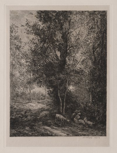 Le Berger et la Bergère, 1874 - Charles Francois Daubigny