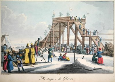 Toboggan de glace en Russie - Charles Lasteyrie du Saillant