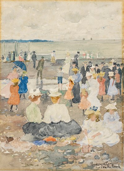 Sur la plage - Charles Prendergast