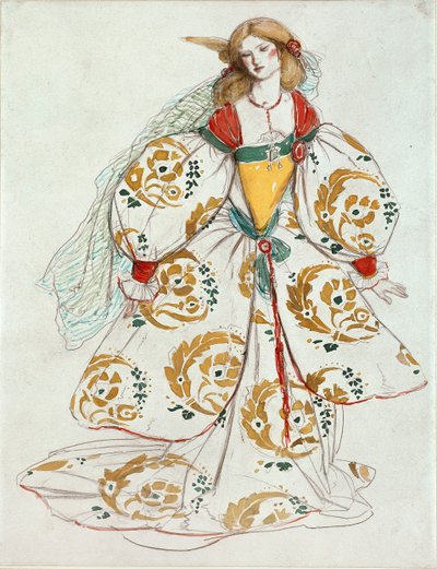 Conception de costume, vers 1850-1880 - Charles S Ricketts