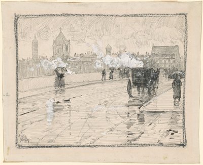 Jour de pluie, Boston - Childe Hassam