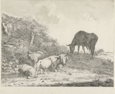 Paysage avec bétail - Christiaan Godfried Schutze van Houten