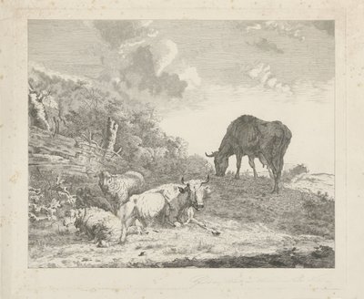 Paysage avec bétail - Christiaan Godfried Schutze van Houten