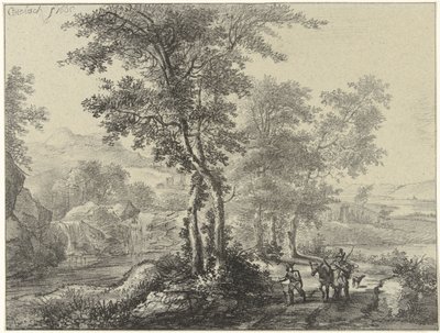 Paysage boisé avec voyageurs - Christiaan Josi