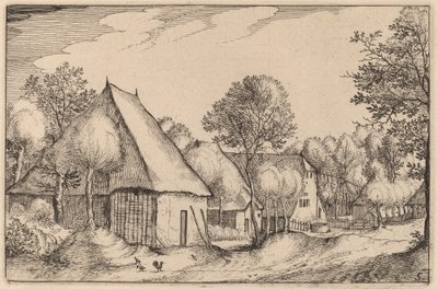 Une Cour de Ferme - Claes Jansz Visscher after Johannes van Doetechum, the Elder after Lucas