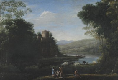 Paysage fluvial avec bergers - Claude Lorrain