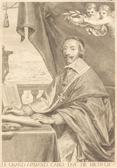 Armand Jean du Plessis, Cardinal Richelieu - Claude Mellan