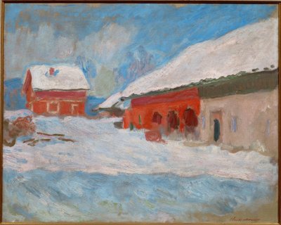 Les Maisons rouges à Björnegaard (Norvège) - Claude Monet