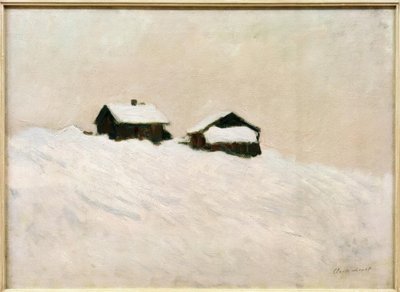 Maisons dans la neige, Norvège - Claude Monet