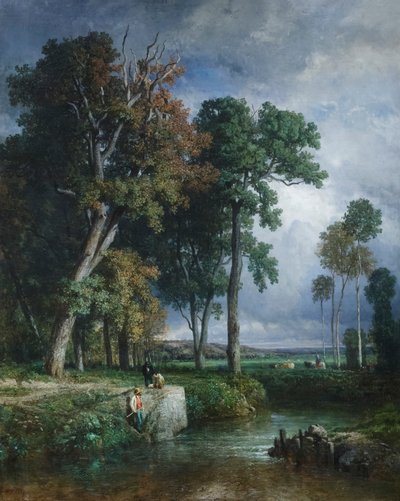 Les pêcheurs, c.1850 - Constant Emile Troyon