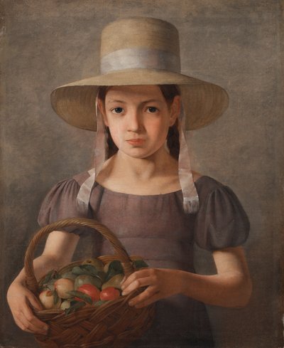 Fille avec des fruits dans un panier, vers 1827 - Constantin Hansen