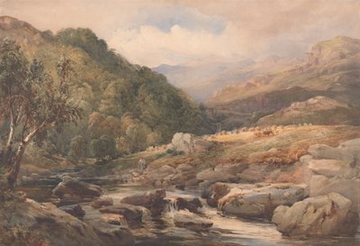 Paysage avec ruisseau et faneurs - David Hall McKewan