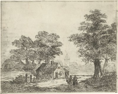 Paysage avec promeneurs - David van der Kellen