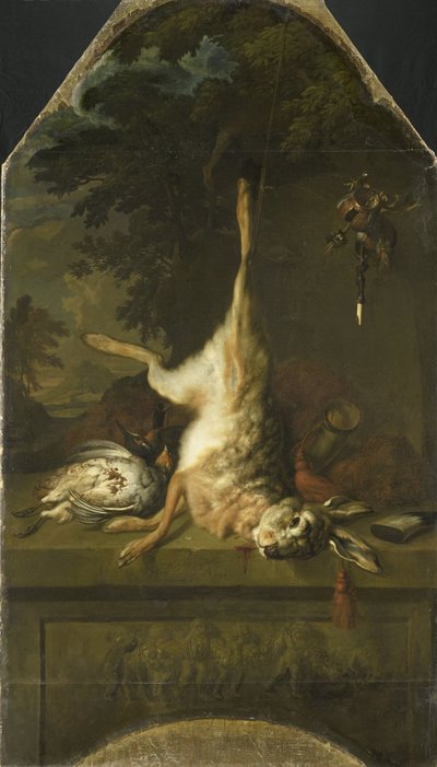 Nature morte avec lièvre mort et perdrix - Dirk Valkenburg