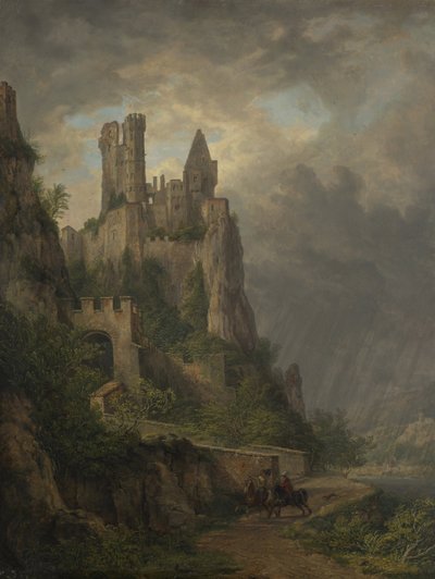 La Vautsburg sur le Rhin moyen - Domenico Quaglio