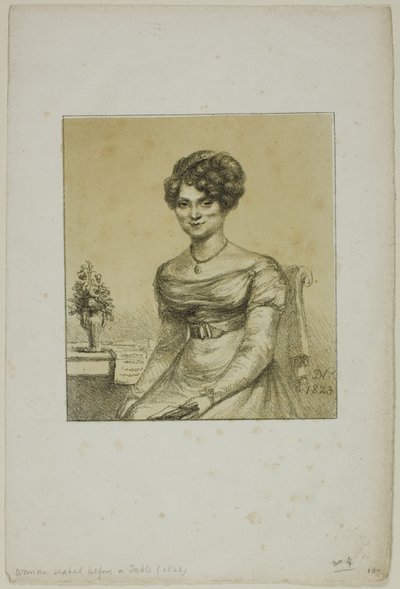 Femme assise devant une table - Dominique Vivant Denon