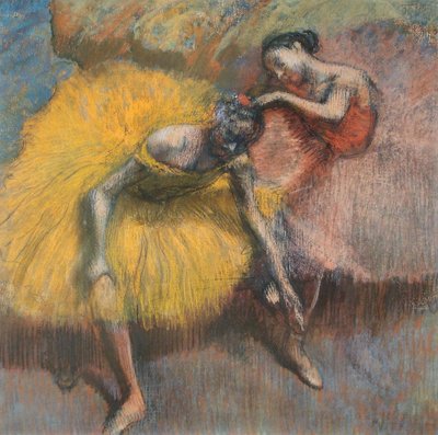 Deux danseuses jaunes et roses - Edgar Degas