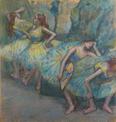 Danseuses de ballet dans les coulisses - Edgar Degas