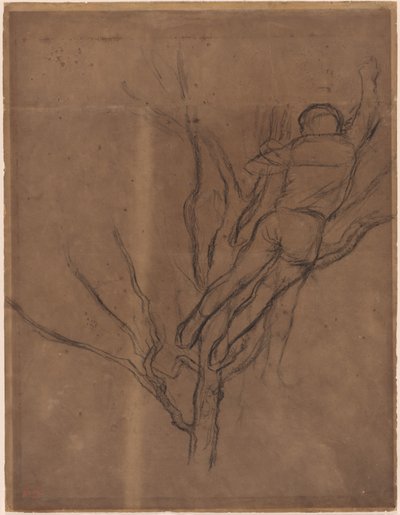 Homme élaguant un arbre - Edgar Degas