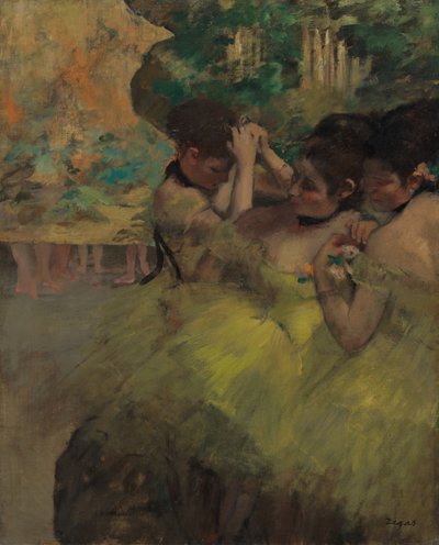 Danseuses jaunes dans les coulisses, 1874-76 - Edgar Degas