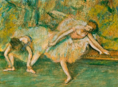 Deux danseuses sur un banc - Edgar Degas