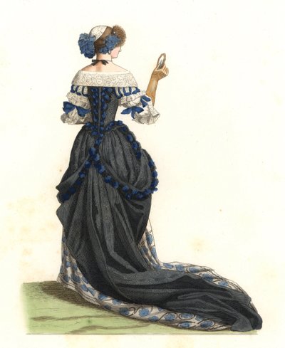 Femme française en robe de ville, noblesse française - Edmond Lechevallier Chevignard