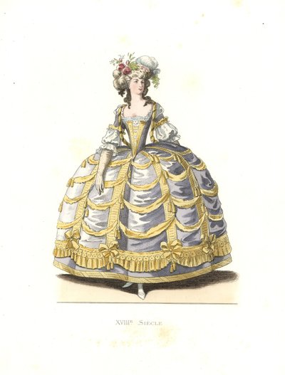 Femme en robe de bal, France - Edmond Lechevallier Chevignard