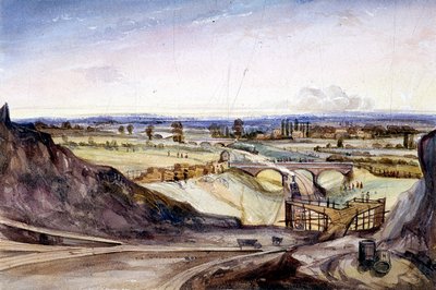 Vue générale de Hampstead, Londres, 1837 - Edmund Marks