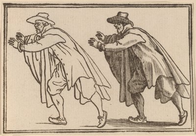 Homme se déplaçant brusquement - Edouard Eckman after Jacques Callot