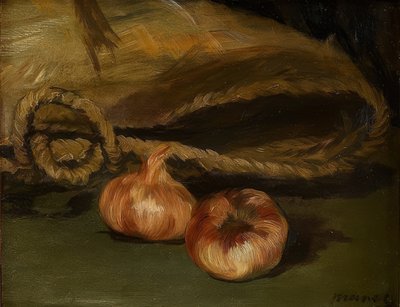 Nature morte avec sac et ail - Édouard Manet