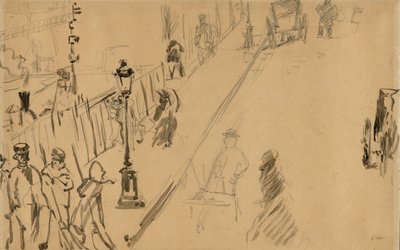 La rue Mosnier avec lampe à gaz - Édouard Manet