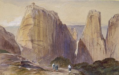 Le Monastère de Météores, 19ème siècle - Edward Lear