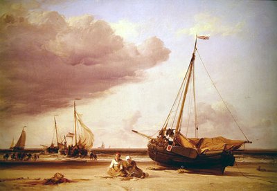 Scène de plage - Edward William Cooke