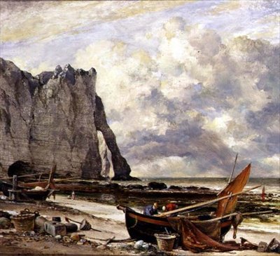 Étretat, plage avec arche - Edward William Cooke